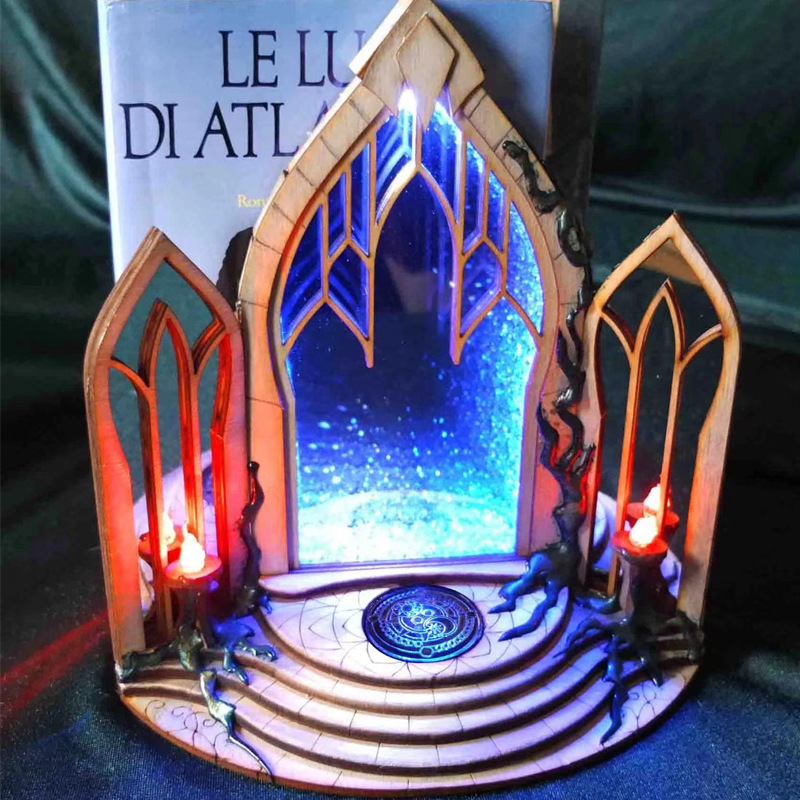 DIY Подпора за книги Galaxy Gate: Галактически портал, врата на пространство-времето и тунел за книги