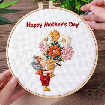 DIY комплект за ръчно бродиране: Suzhou embroidery и French embroidery, подарък за Деня на майката, модерен минималистичен стил за спалня.