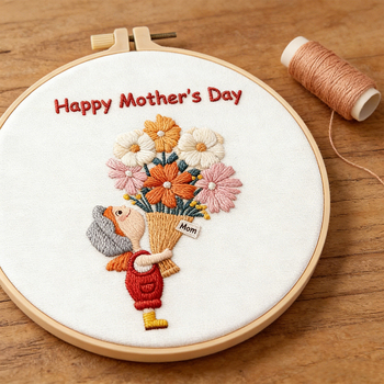 DIY комплект за ръчно бродиране: Suzhou embroidery и French embroidery, подарък за Деня на майката, модерен минималистичен стил за спалня.