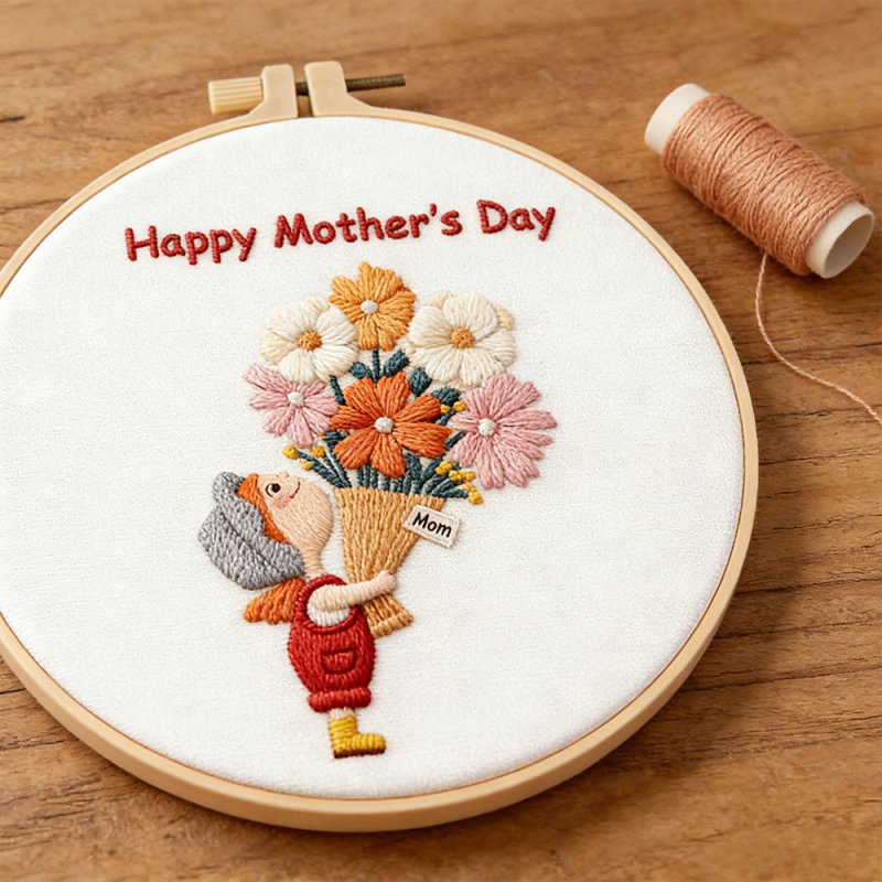 DIY комплект за ръчно бродиране: Suzhou embroidery и French embroidery, подарък за Деня на майката, модерен минималистичен стил за спалня.