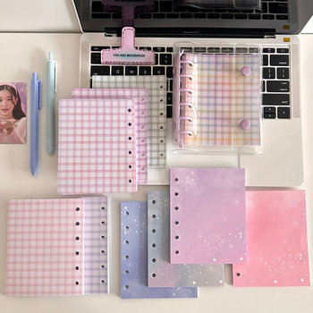 A7 прозрачен PVC мек капак, биндър с шест дупки, дневник с листове, Polaroid албум и съхранение на стикери