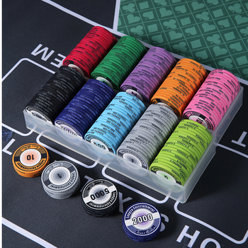 Texas Hold'em керамични чипове, 39 мм, премиум комплект 1000 броя за покер и игри с карти