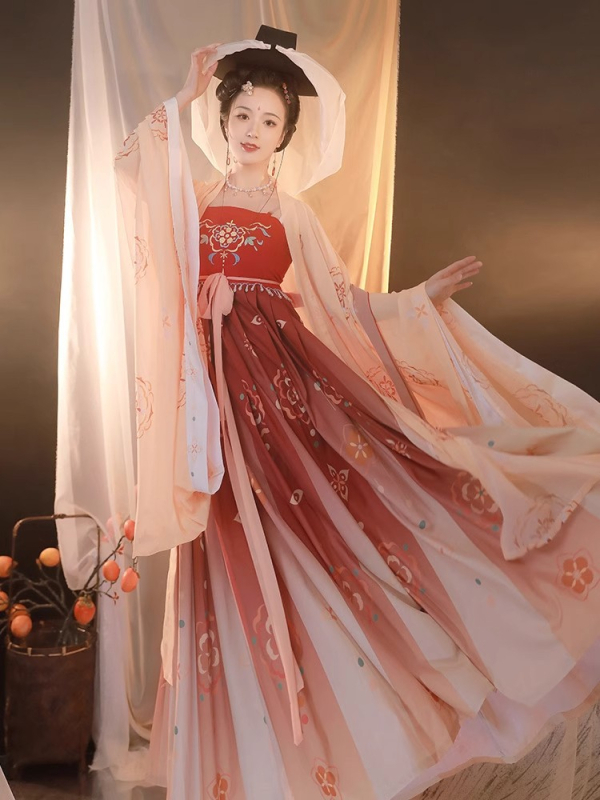 Ženski Hanfu u Tang stilu: bluza s širokim rukavima i suknja