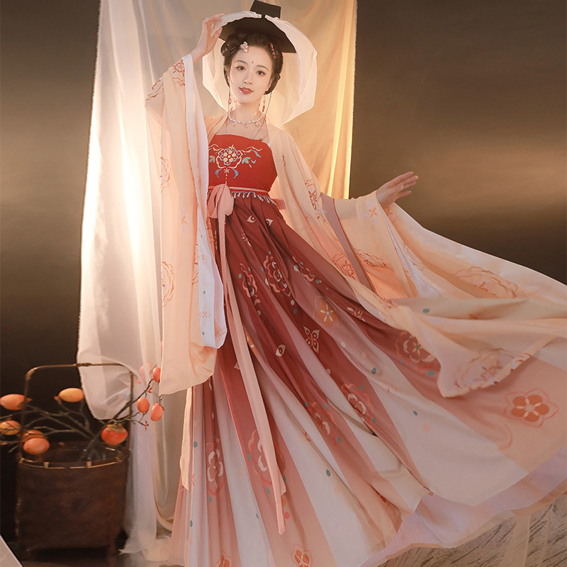Ženski Hanfu u Tang stilu: bluza s širokim rukavima i suknja