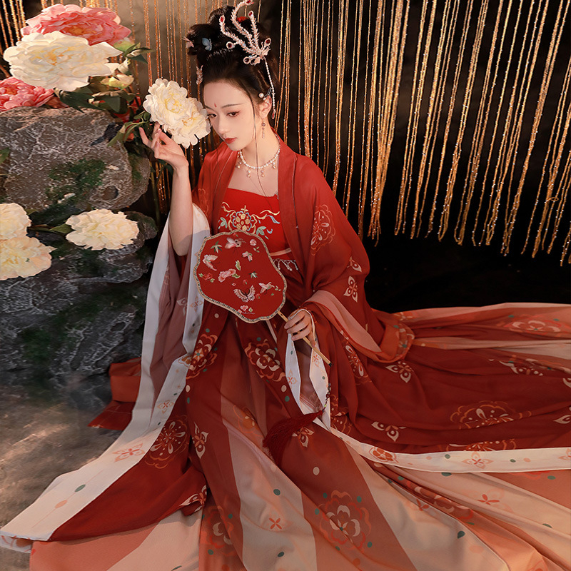 Ženski Hanfu u Tang stilu: bluza s širokim rukavima i suknja