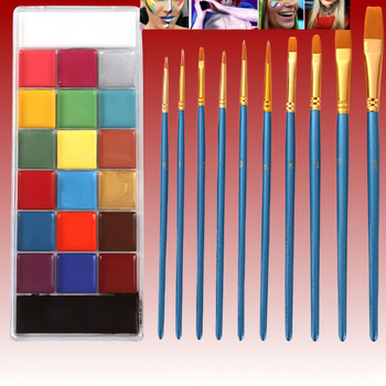 Nova set od 20 boja pigmenata za tjelesno slikanje za Halloween i Božić, dugotrajni kremasti makeup