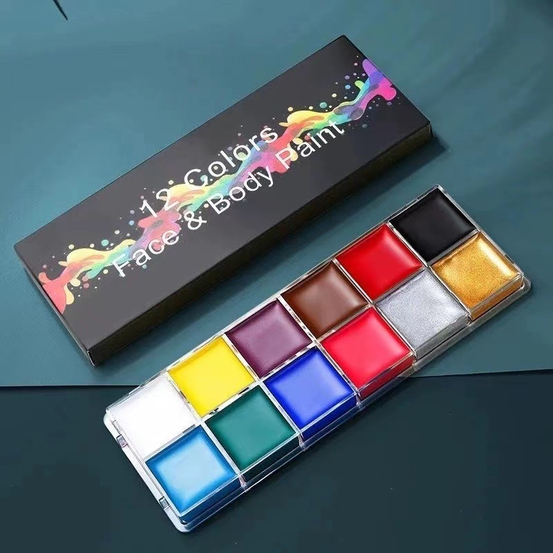 Nova set od 20 boja pigmenata za tjelesno slikanje za Halloween i Božić, dugotrajni kremasti makeup
