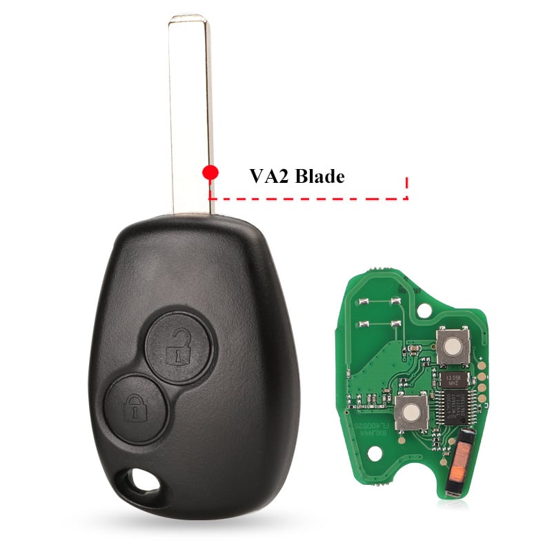 Renault daljinski ključ s 2 ili 3 tipke, 433 MHz, čip ID46-PCF7946.47 / 7961-4A