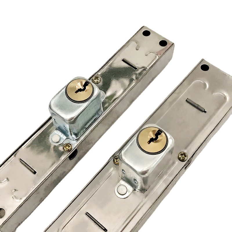 Железна брава за порти и огради, заключване за плъзгащи се врати с двойна езичка, противоугонна брава за врати и прозорци, медна глава