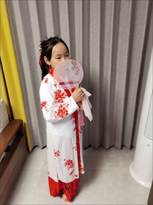 Hanfu kostim za izvedbu inspiriran Lin Daiyu iz Dream of the Red Chamber, dinastija Song, kaput i suknja za pozornicu i studijsku fotografiju