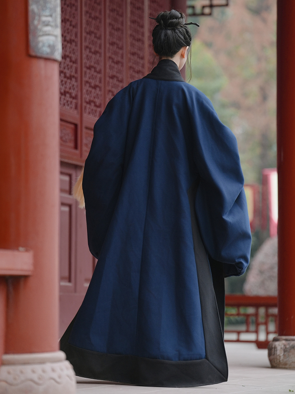 Hanfu u Ming stilu, taoistička roba, unisex, debeli jednobojni plašt
