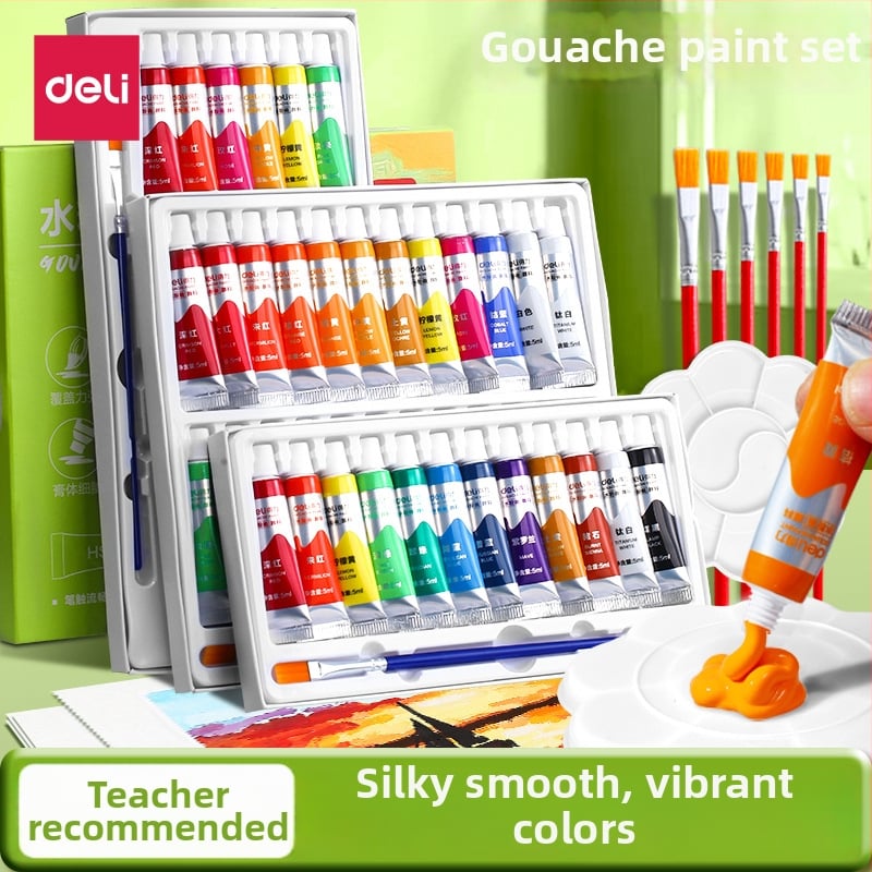 Deli set 24 boje akrilne i gouache za kinesko slikanje, za studente umjetnosti DIY