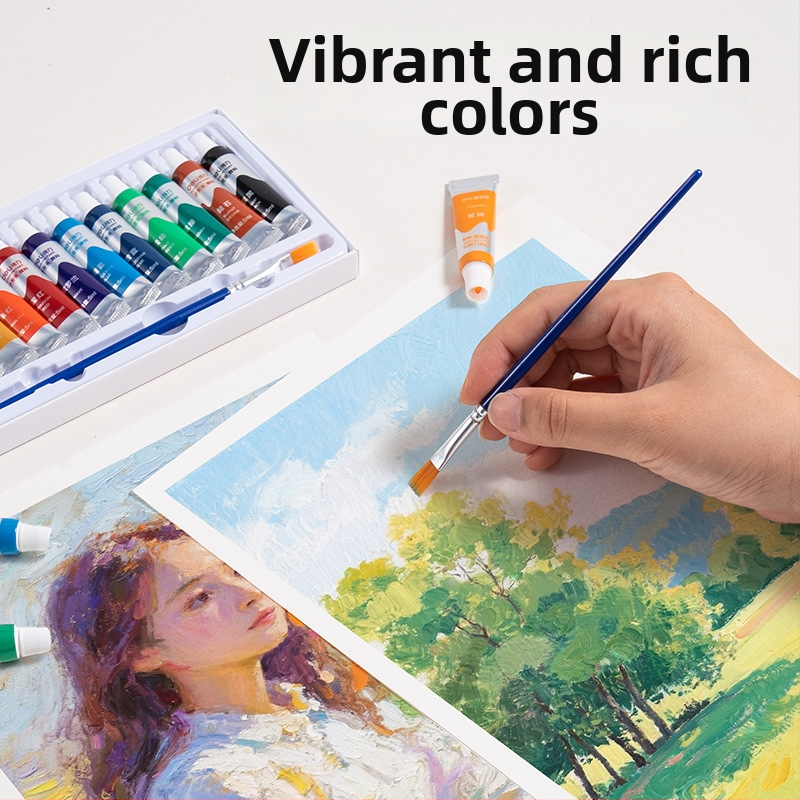 Deli set 24 boje akrilne i gouache za kinesko slikanje, za studente umjetnosti DIY
