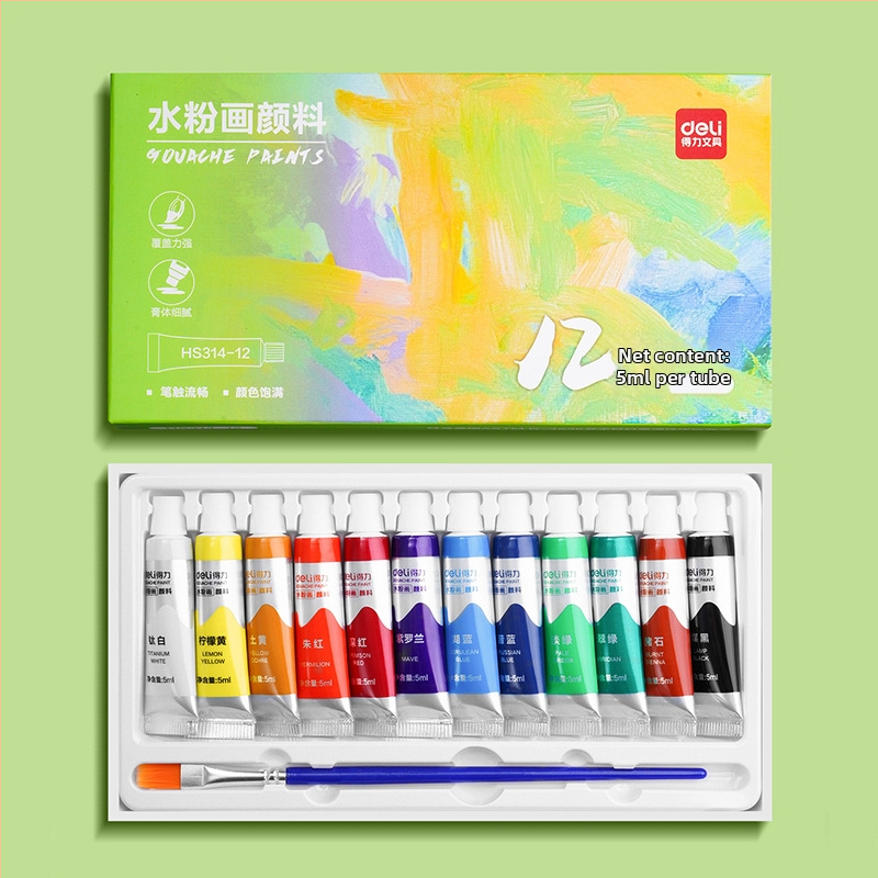 Deli set 24 boje akrilne i gouache za kinesko slikanje, za studente umjetnosti DIY