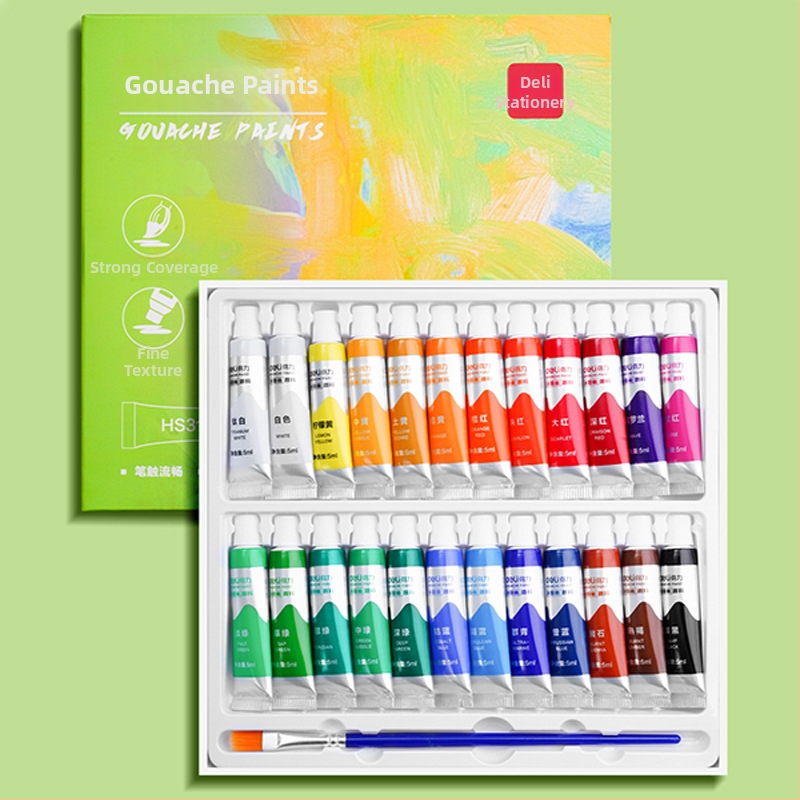 Deli set 24 boje akrilne i gouache za kinesko slikanje, za studente umjetnosti DIY