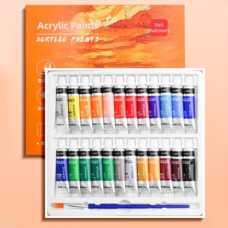 Deli set 24 boje akrilne i gouache za kinesko slikanje, za studente umjetnosti DIY