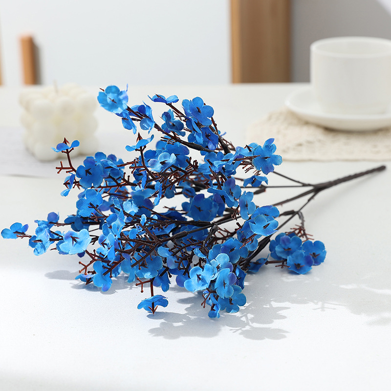 Изкуствени копринени цветя Gypsophila със цветни дребни цветчета за домашна украса и сватбена зала