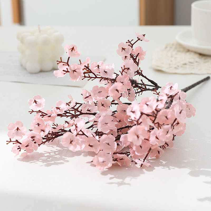 Изкуствени копринени цветя Gypsophila със цветни дребни цветчета за домашна украса и сватбена зала