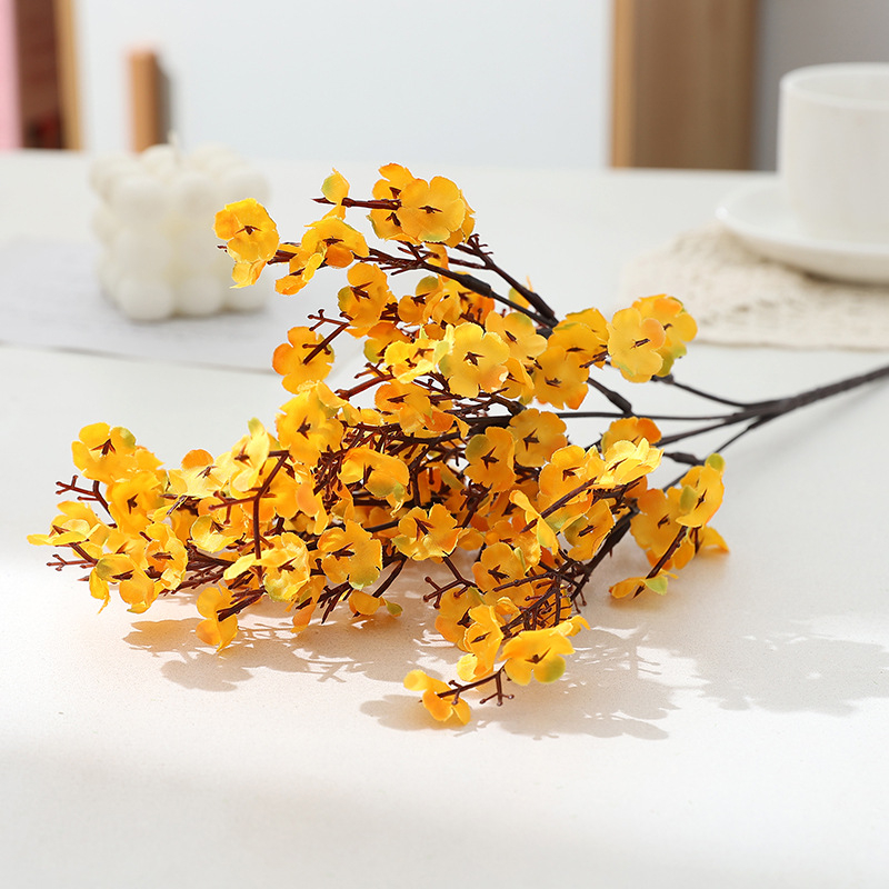Изкуствени копринени цветя Gypsophila със цветни дребни цветчета за домашна украса и сватбена зала