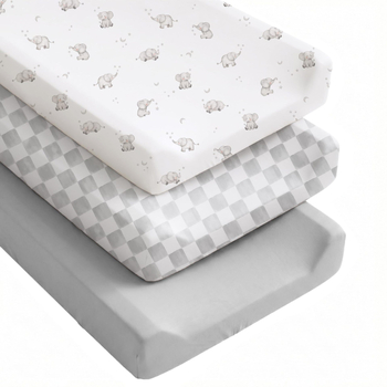 Set de pat din 100% bumbac pentru copii: cearșaf cu elastic pentru pat și cearșaf drept, cu husă exterioară detașabilă și lavabilă