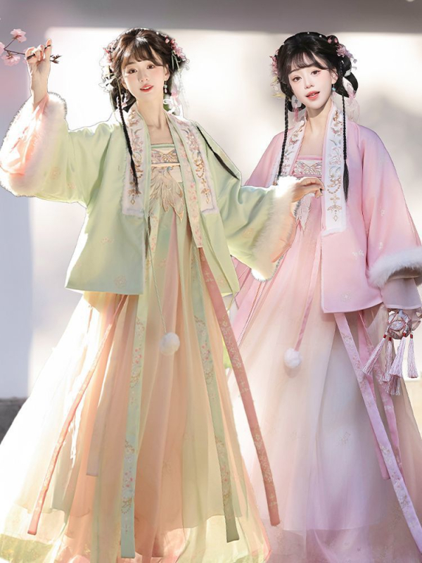 Ženski Hanfu, 2026 – novi stil, dvostruko kopčano jakna u Tang stilu, set kineskog nacionalnog stila za svakodnevno nošenje, jesen-zima