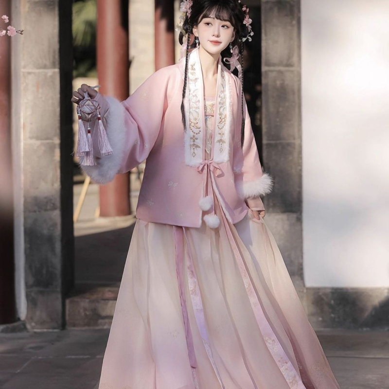 Ženski Hanfu, 2026 – novi stil, dvostruko kopčano jakna u Tang stilu, set kineskog nacionalnog stila za svakodnevno nošenje, jesen-zima