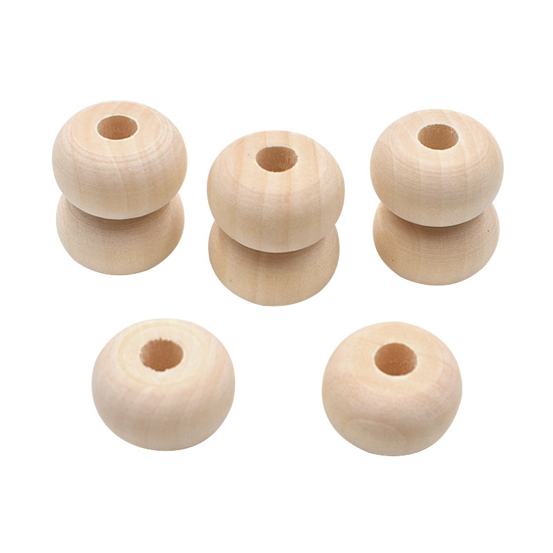Drvene perle za DIY nakit, 20x12 mm, prirodna boja drveta, seoski stil, abakus perle, kotačić perle, razmakne perle, okrugle slobodne perle