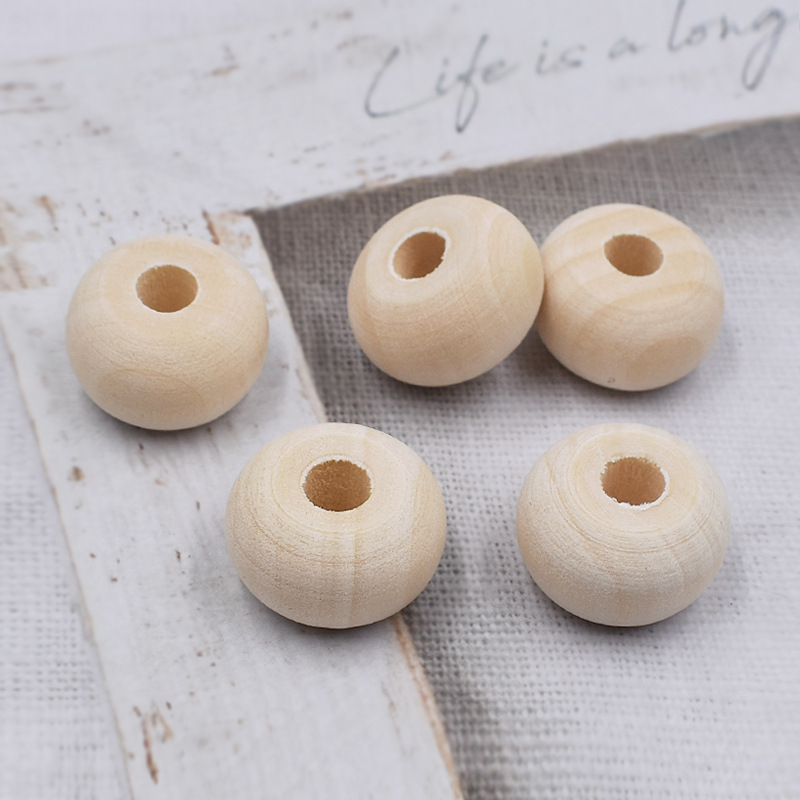 Drvene perle za DIY nakit, 20x12 mm, prirodna boja drveta, seoski stil, abakus perle, kotačić perle, razmakne perle, okrugle slobodne perle