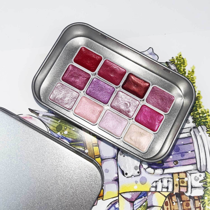 Perlni čvrsti akvarel gouache set za početnike, prijenosno ručno slikanje