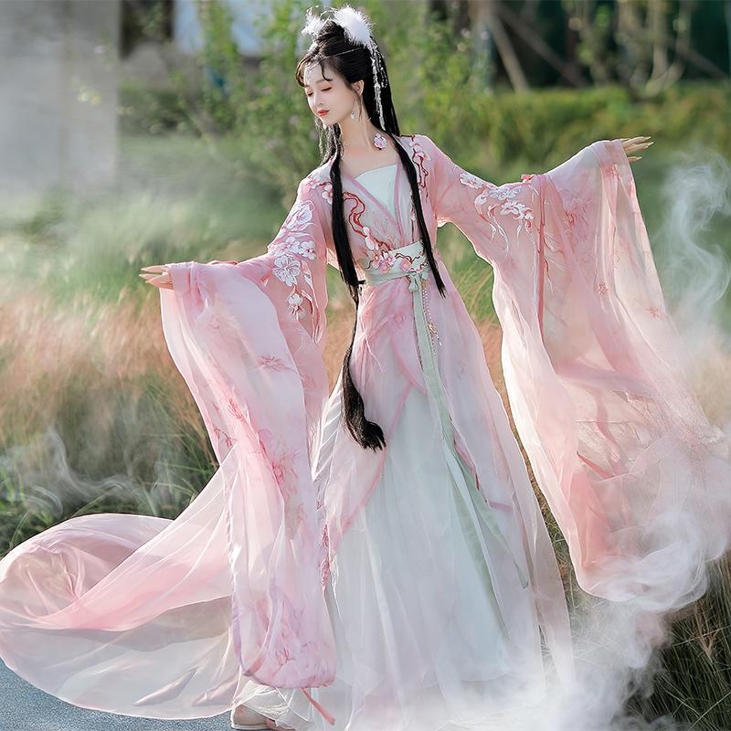 Nova originalna hanfu za žene – Mei Yingchunxue vila s preklopnim ovratnikom, suknja do struka i topli kaput
