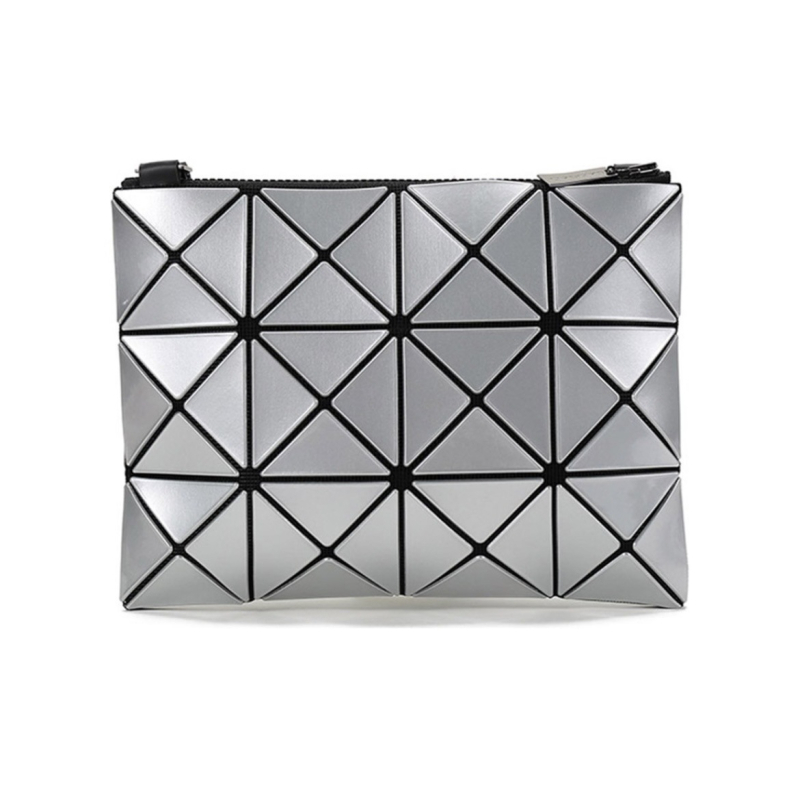 Lucent női válltáska diamantszerkezetű patchwork mintával, négy rekesz – geometrikus, mindennapi sminktáska
