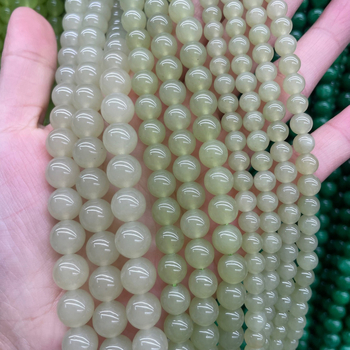 Kugličaste perle Hetianskog jadea – zelene za DIY dodatke
