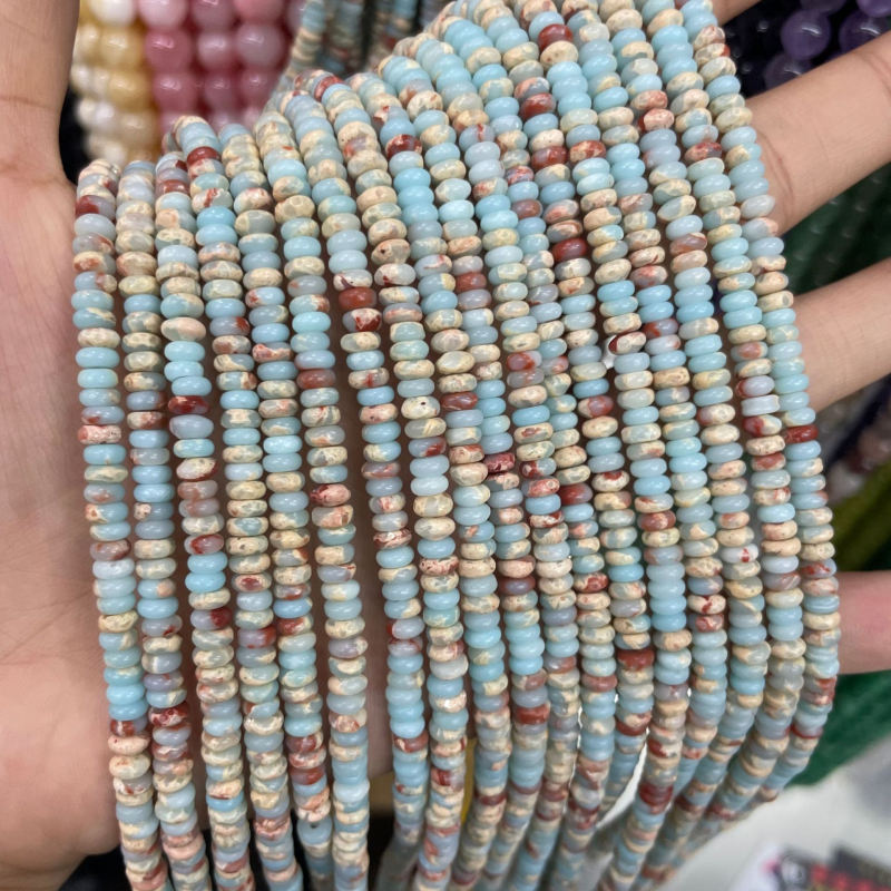 Razdvojne perle 2x4 mm, perle s uzorkom zmijske kože, perle od Shoushan kamena, slobodne perle, dodaci dijelovi za nakit