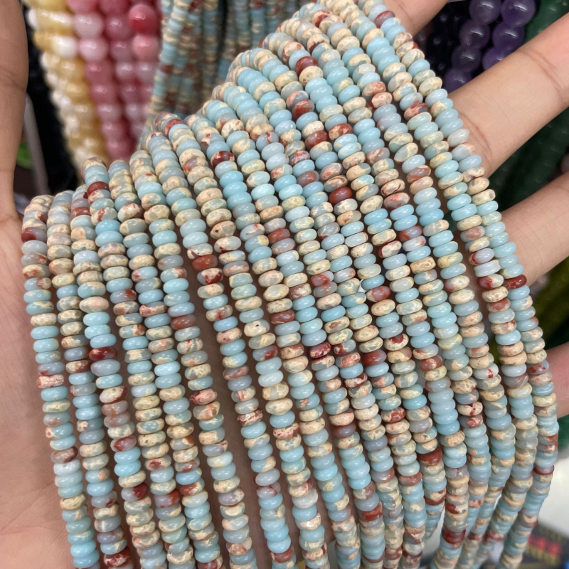 Razdvojne perle 2x4 mm, perle s uzorkom zmijske kože, perle od Shoushan kamena, slobodne perle, dodaci dijelovi za nakit