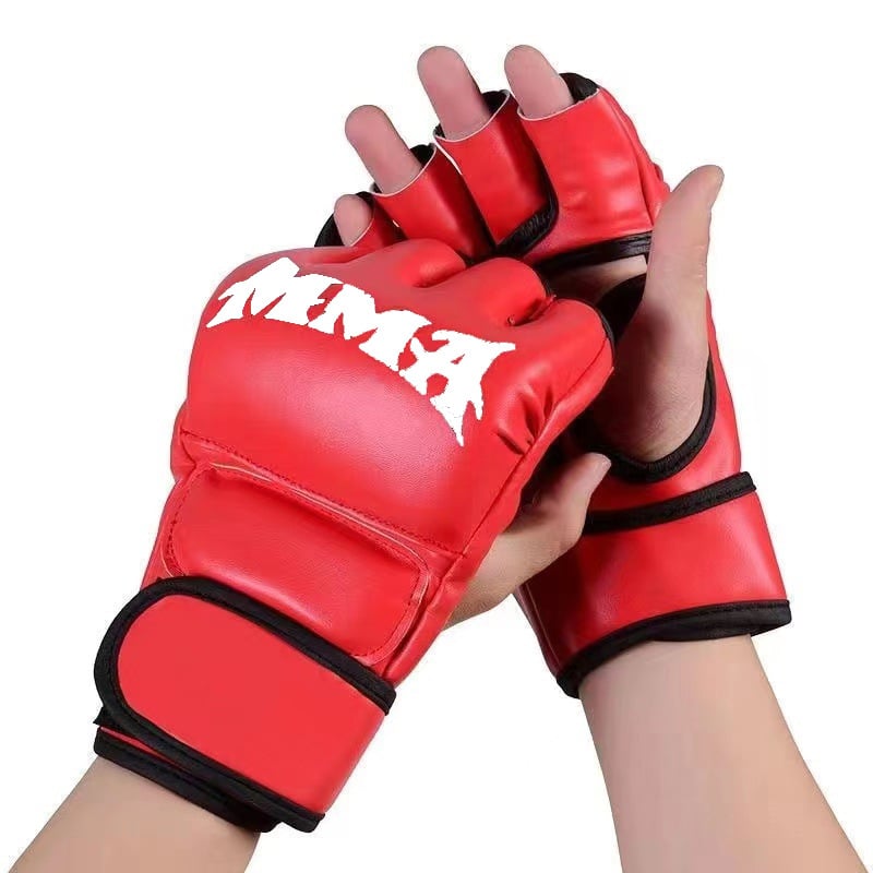 Rukavice za treniranje sanda boksa, MMA rukavice za pravi borbu, bez prstiju, debeli i otporni na habanje