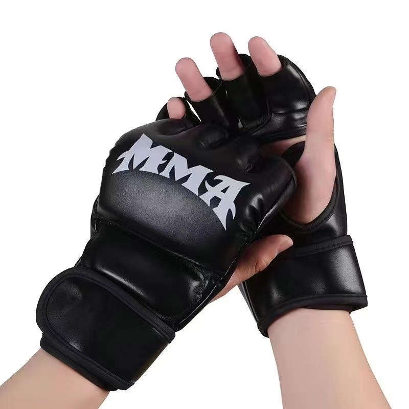 Rukavice za treniranje sanda boksa, MMA rukavice za pravi borbu, bez prstiju, debeli i otporni na habanje