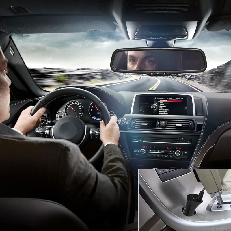 HD zaslon za auto retrovizor 4,3 inča s 3-u-1 radarom za parkiranje i kamerom za vožnju unatrag