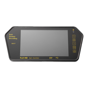 MP5 automobilni retrovizor s HD zaslonom, Bluetooth monitor i videoplayer, slika za vožnju unatrag, 7-inčni zaslon