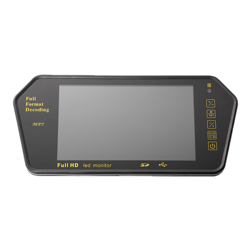MP5 automobilni retrovizor s HD zaslonom, Bluetooth monitor i videoplayer, slika za vožnju unatrag, 7-inčni zaslon