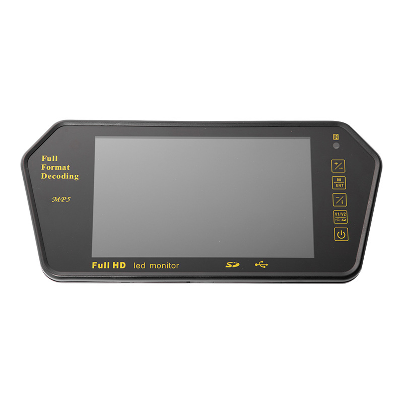 MP5 automobilni retrovizor s HD zaslonom, Bluetooth monitor i videoplayer, slika za vožnju unatrag, 7-inčni zaslon