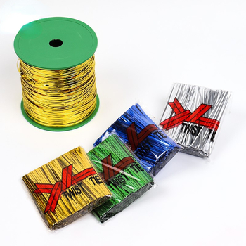 Метални усукващи връзки, 8–12 cm, за запечатване на хлебни изделия и опаковане на подаръци, в различни цветове