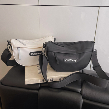 Ženska PU Oxford crossbody torba, mala torba preko ramena, dumpling oblik, velika kapaciteta za telefon, ulični stil
