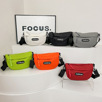 Ženska PU Oxford crossbody torba, mala torba preko ramena, dumpling oblik, velika kapaciteta za telefon, ulični stil