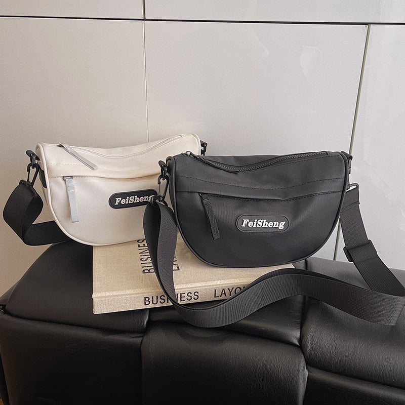 Ženska PU Oxford crossbody torba, mala torba preko ramena, dumpling oblik, velika kapaciteta za telefon, ulični stil