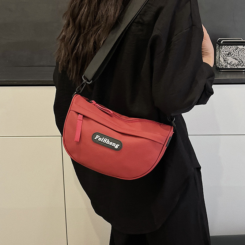 Ženska PU Oxford crossbody torba, mala torba preko ramena, dumpling oblik, velika kapaciteta za telefon, ulični stil