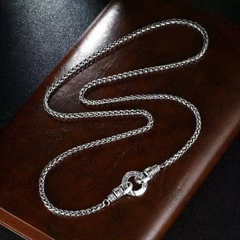 Vajra mantra od šest riječi, lanac od kostiju zmaja s univerzalnim zatvaračem – muški nakit, hrabrog retro etničkog stila