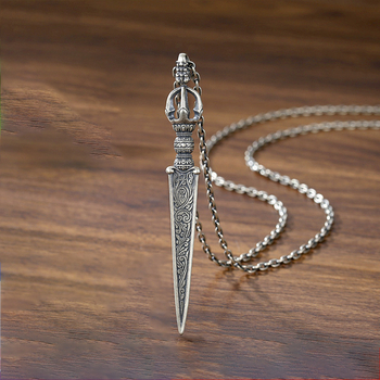 Muški Vajra privjesak, ogrlica-amulet od srebra 925, godina zodijaka