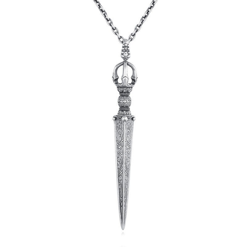 Muški Vajra privjesak, ogrlica-amulet od srebra 925, godina zodijaka