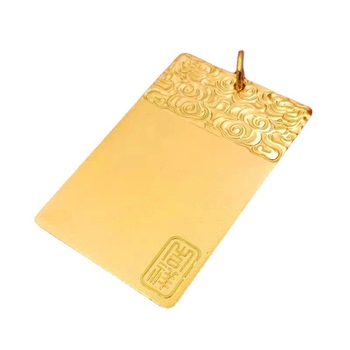 Izvrsno izrađen mesing s pozlaćivanjem, drevni kvadratni talisman, unisex ogrlica