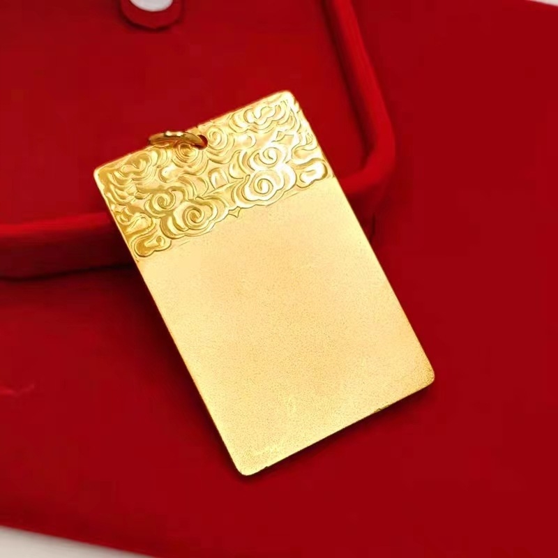 Izvrsno izrađen mesing s pozlaćivanjem, drevni kvadratni talisman, unisex ogrlica